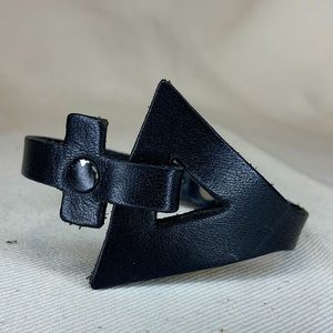 Zana Bayne x Todd Pendv collection, limited-edition bondage leather bracelet.